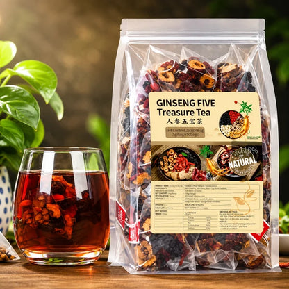 Ginseng & Mulberry Herbal Tea, Ginseng Five Treasures