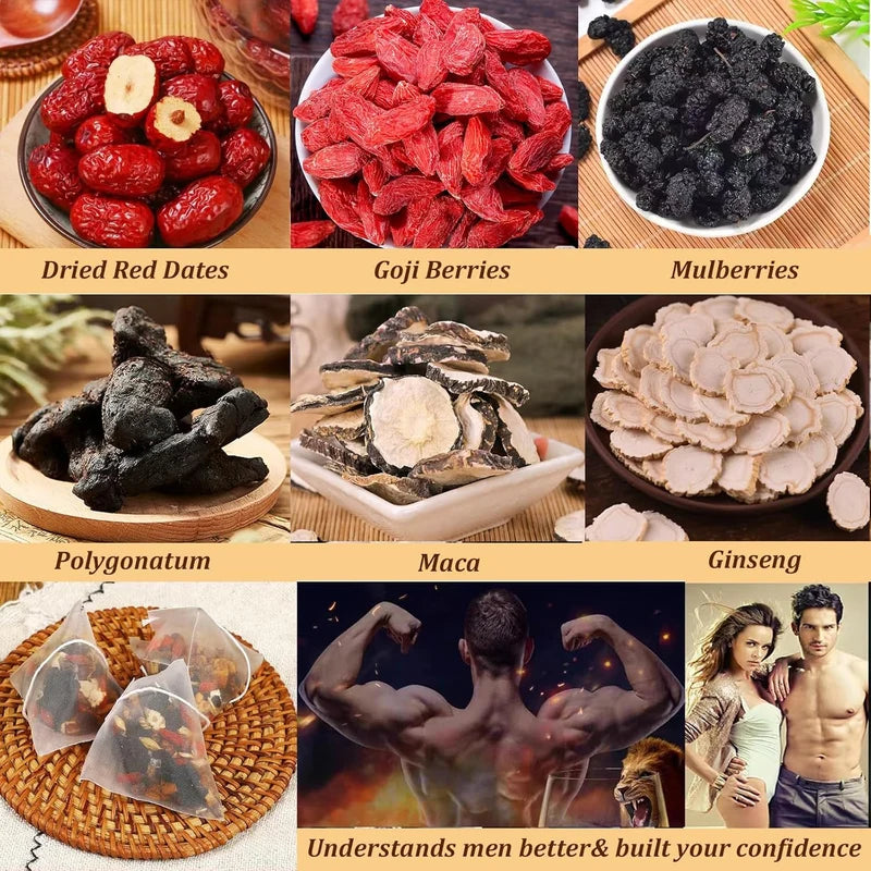 Ginseng & Mulberry Herbal Tea, Ginseng Five Treasures