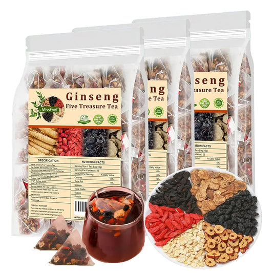 Ginseng & Mulberry Herbal Tea, Ginseng Five Treasures